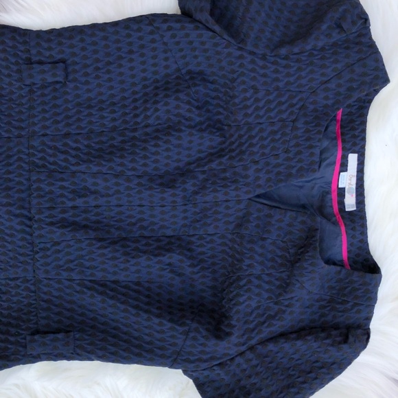 Boden Fitted Dress Navy Black Polka Dot - Picture 4 of 4